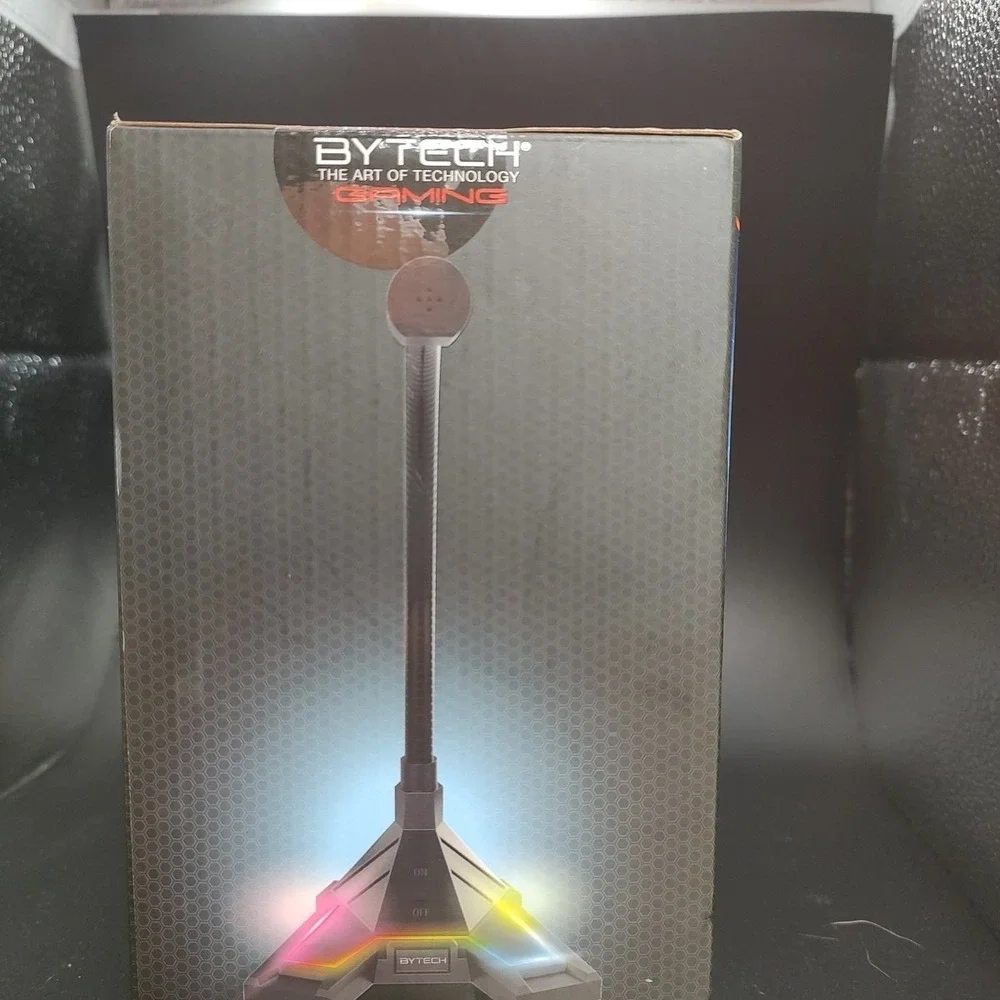 New‎ ByTech Adjustable Gaming Multicolor Glow Microphone Black